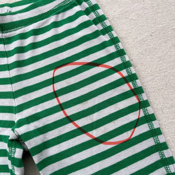 Primary Long-Sleeve PJ Top & Pants, Green & White Stripe, Size 4-5, PLAY - Picture 7 of 10